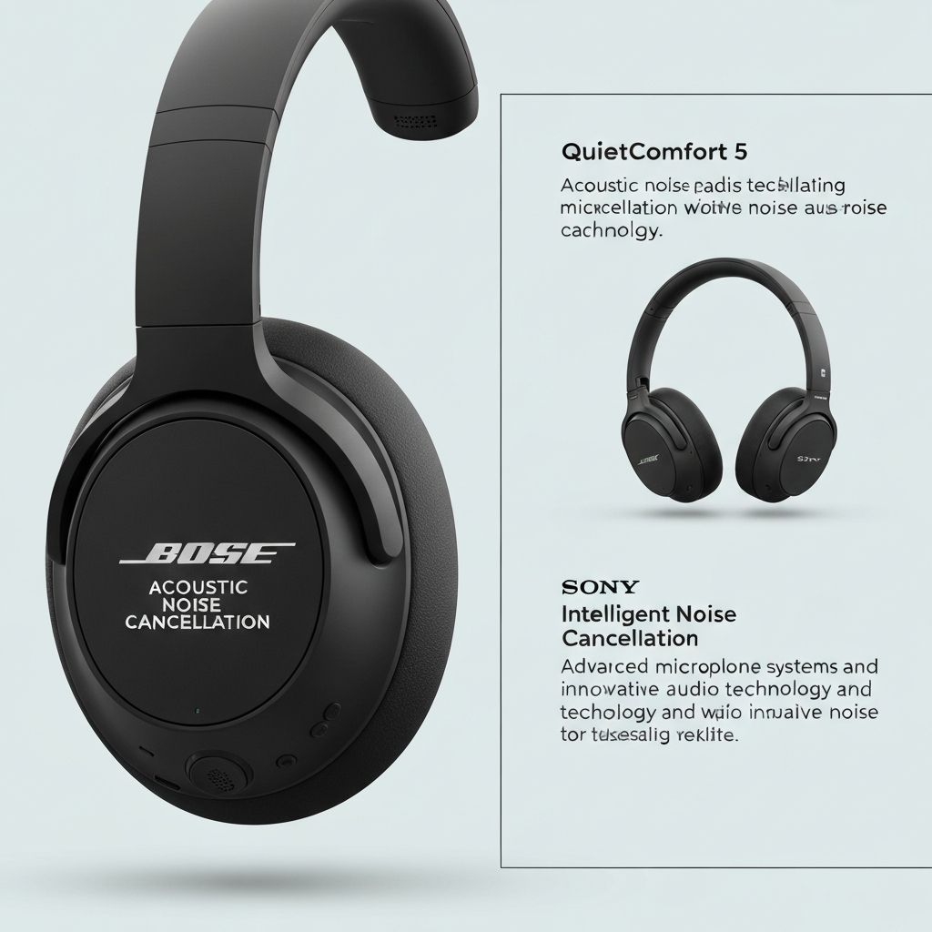 Bose QuietComfort vs Sony WH-1000XM5 Headphones