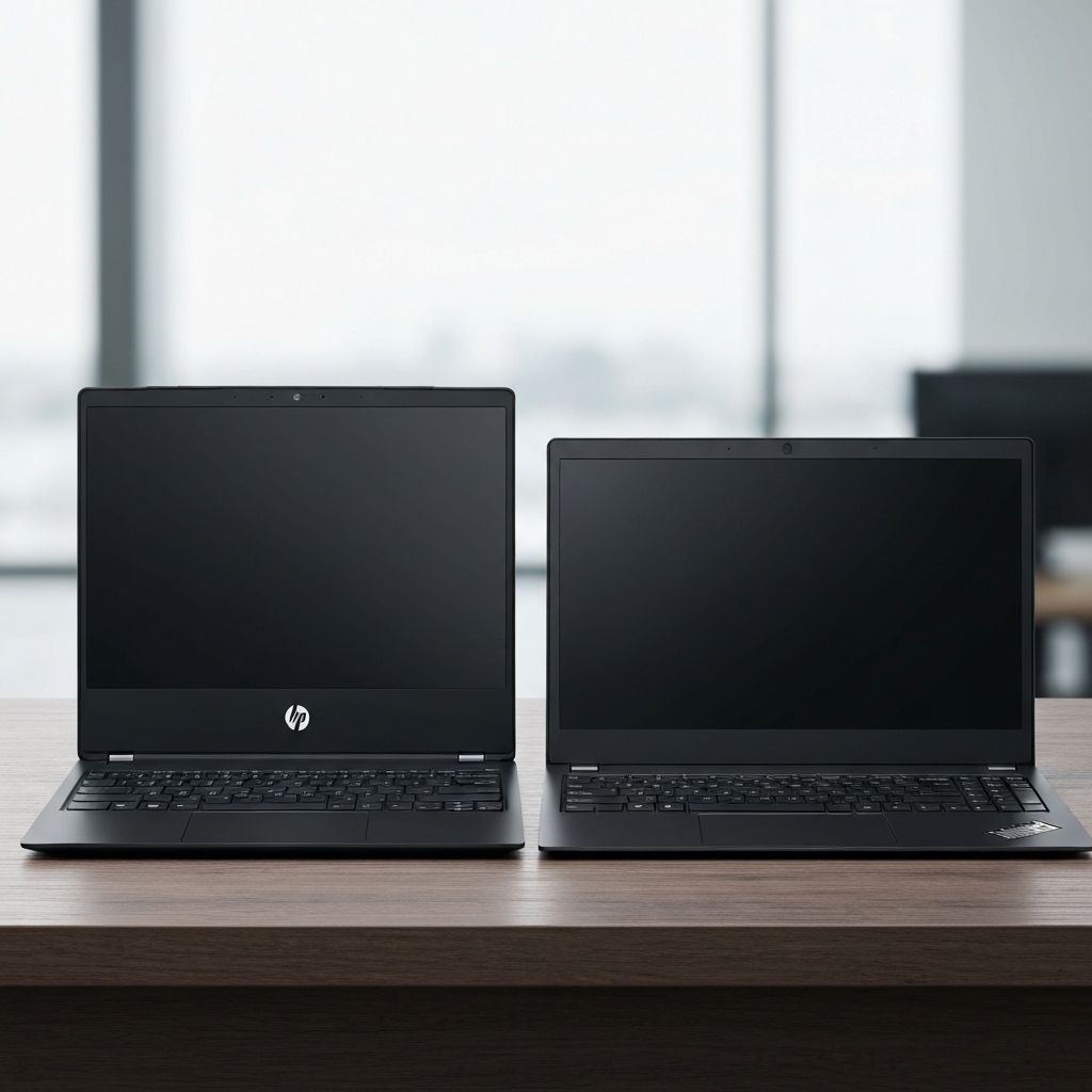 HP EliteBook and Lenovo ThinkPad business laptops