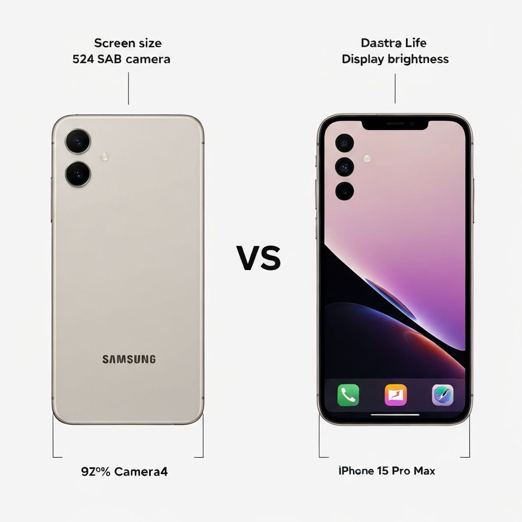 Samsung S24 Ultra and iPhone 15 Pro Max side by side